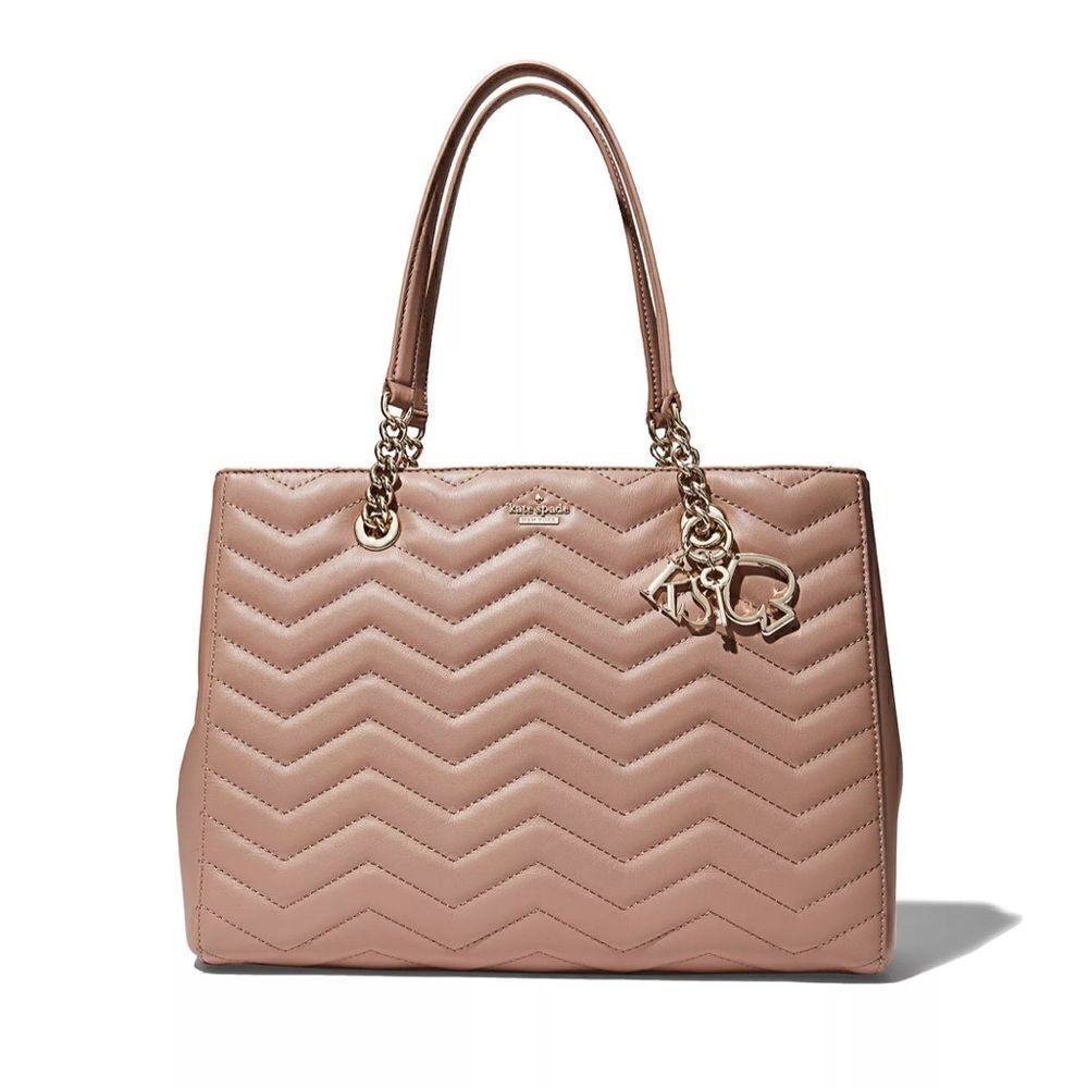 KATE SPADE - NWT Reese Park Courtnee Quilted Leather Shoulder Bag Gingertea